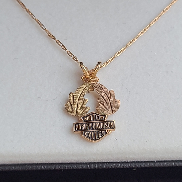 Harley Davidson 10k gold necklace - Picture 2 of 6